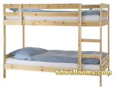 To sell Ikea new bunk bed frame (pine wood)