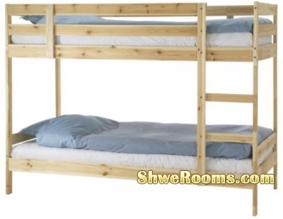 To sell New Ikea bunk bed frame (pine wood)