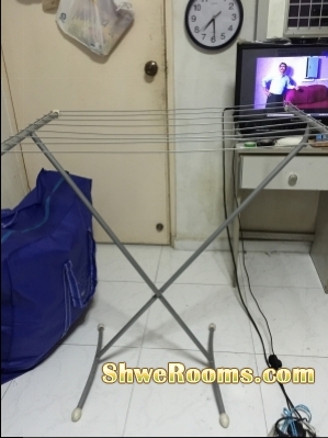 Used foldable clothes stand for sale S$15