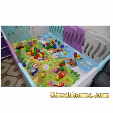 Preloved Colourful Play Yard for Sale