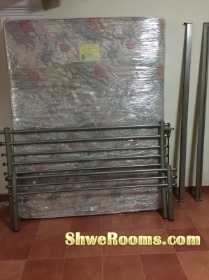 Used Queen Bed Frame and mattress 