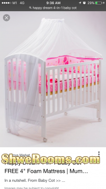 Want to sell baby cot @ 100$