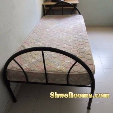 Single metal bed frame in good condition for sale