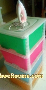 Plastic Storage Container Box/Stacking Drawer/Tier Drawer in good condition for sale