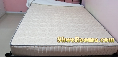 Queen size Bed frame and mattress