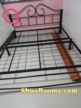 Queen size Bed frame and mattress