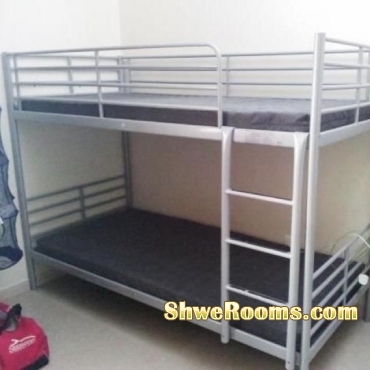 Single bed,Double Decker bed,Single mattress and Refrigerator 