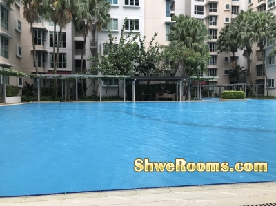 Available common room for rent @ Whitewater Condo Pasir R