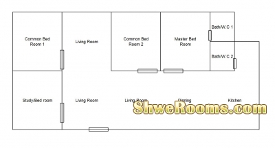 Common Room, only 1 person to stay